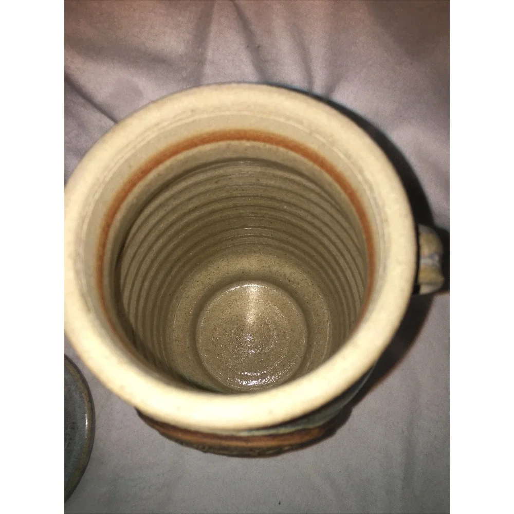 Wild Rice Jar Canister Ceramic Signed Duck Pottery David Karakatsoulis Minnesota